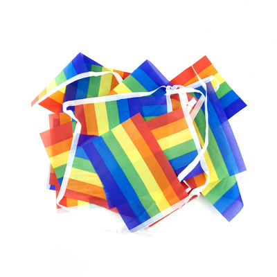 Matériel carré de polyester du drapeau 100 du rectangle LGBT de triangle pour extérieur