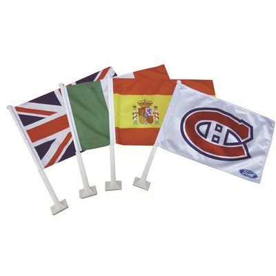 ODM d'OEM national adapté aux besoins du client de drapeau de voiture de la Belgique avec le mât de drapeau en plastique