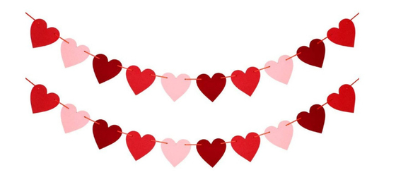 Chaîne de bannière de guirlande de coeur de Valentine pour la fête de naissance de mariage d'anniversaire