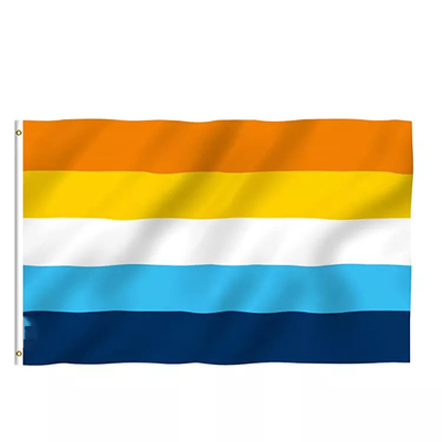 Drapeau bisexuel de polyester de l'arc-en-ciel LGBT de l'impression numérique 3x5 pi 100D