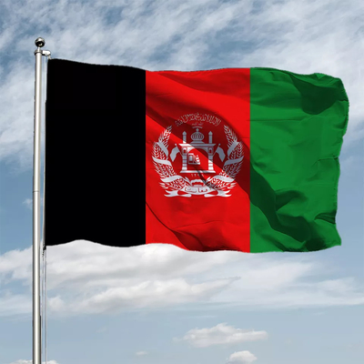 Drapeau 100% international de l'Afghanistan de polyester fait sur commande de drapeau de la couleur 3x5 de CMYK