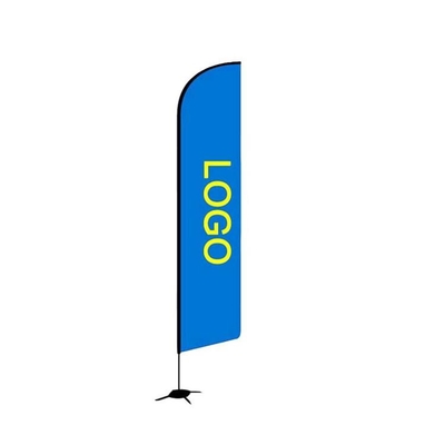 La bannière faite sur commande de plume marque le drapeau de plage de la publicité du polyester 110D 560cm