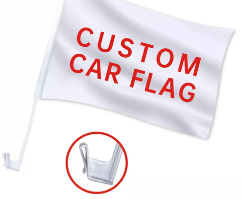 17&quot; bâton en plastique Digital de drapeau imprimant/écran en soie imprimant les drapeaux faits sur commande de fenêtre de voiture