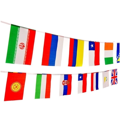 68D / drapeaux internationaux de ficelle de taille faite sur commande du drapeau 10x15cm de ficelle du polyester 100D