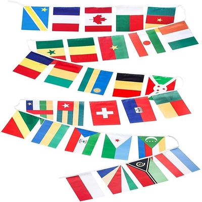 68D / drapeaux internationaux de ficelle de taille faite sur commande du drapeau 10x15cm de ficelle du polyester 100D