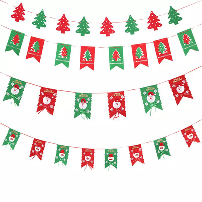 Drapeaux faits sur commande sentis de Noël accrochant la décoration de festival de l'atmosphère