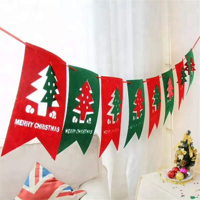 Drapeaux faits sur commande sentis de Noël accrochant la décoration de festival de l'atmosphère