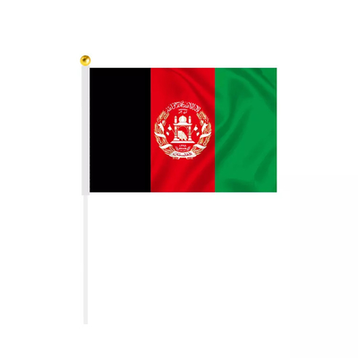 Polonais blanc a personnalisé le drapeau international de l'Afghanistan de polyester tenu dans la main des drapeaux 100D