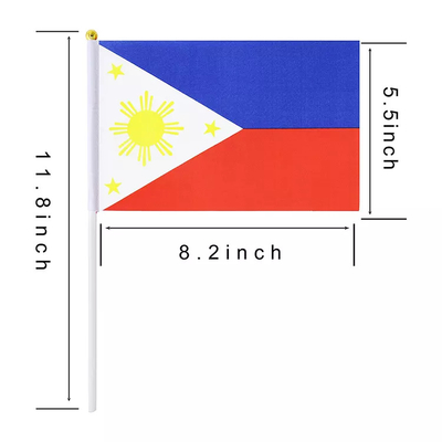 Drapeaux tenus dans la main philippins nationaux philippins portatifs du drapeau 14x21cm