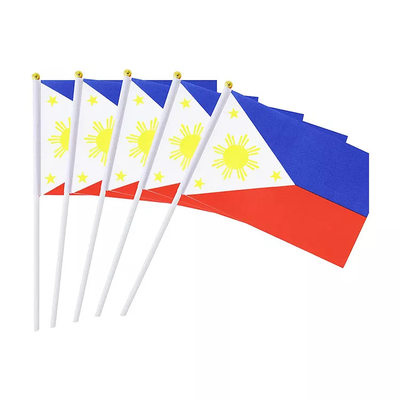 Drapeaux tenus dans la main philippins nationaux philippins portatifs du drapeau 14x21cm