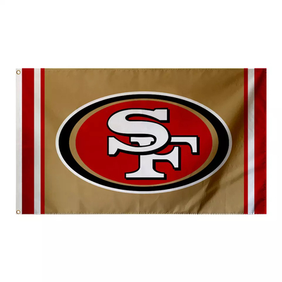 Drapeaux faits sur commande Eco Frendly de Team Flags 3x5ft du football de San Francisco 49ers de NFL SF