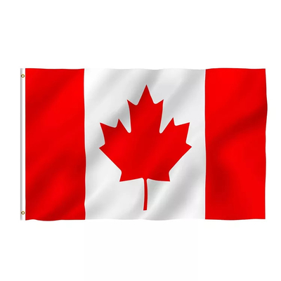drapeaux du monde de polyester de 150cmx90cm accrochant le drapeau de pays du Canada de style