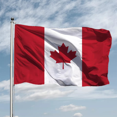 drapeaux du monde de polyester de 150cmx90cm accrochant le drapeau de pays du Canada de style