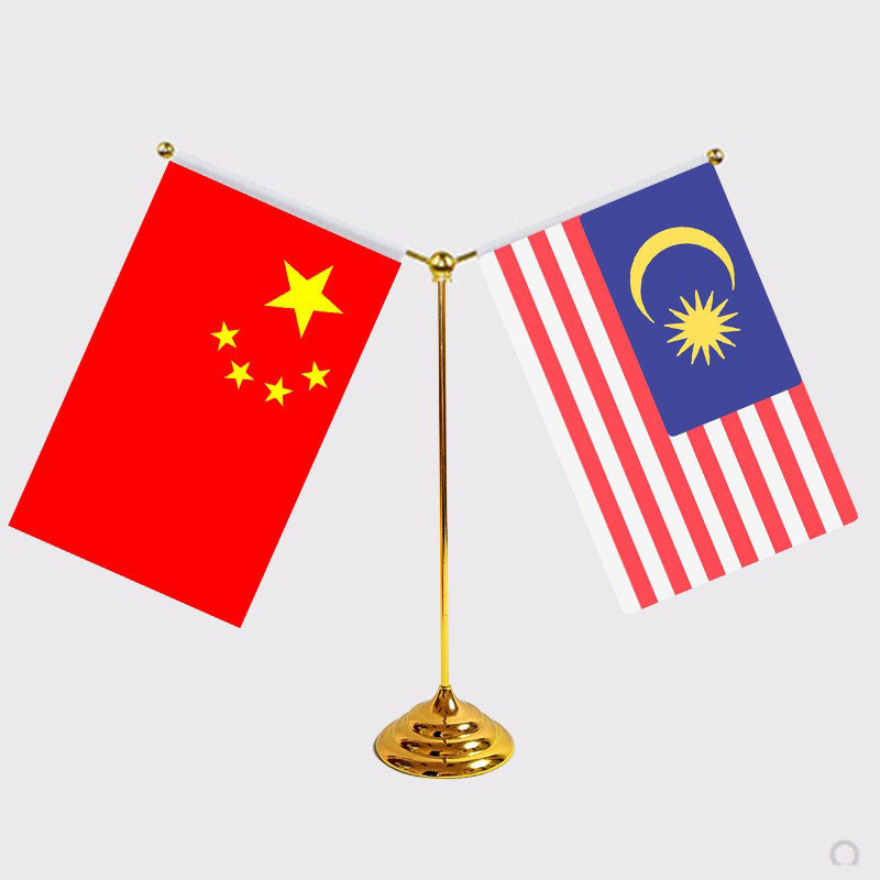 Support de drapeau de table de réunion de pays de Yaoyang deux en &quot;y&quot; avec le support